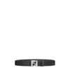 Fendi Ff Reversible Belt In Black