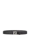 Fendi Ff Squared Belt In Neutral