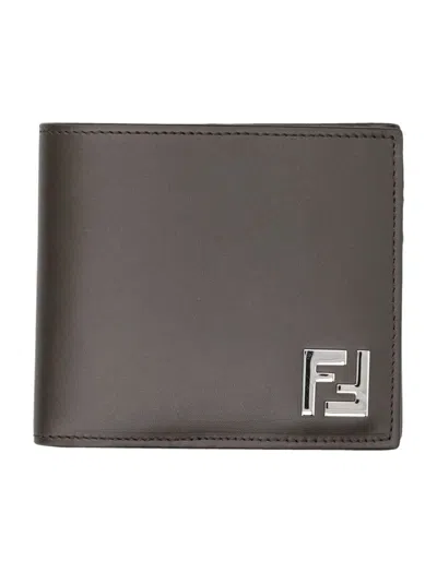 Fendi Ff Squared Bi-fold Wallet In Green