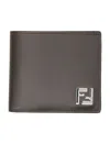 Fendi Ff Squared Bi-fold Wallet In Green