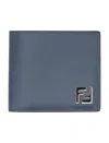 Fendi Ff Squared Bi-fold Wallet With Patterned Interior In Neutral