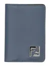 Fendi Ff Squared Card Holder In Blue