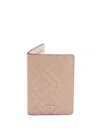 Fendi `ff Squared` Card Holder In Beige