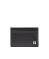 Fendi Ff Squared Card Holder In Black