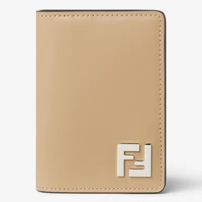 Fendi Ff Squared Compact Leather Card Holder