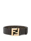 Fendi Ff Squared Reversible Belt In Brown