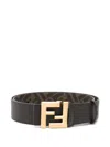 Fendi Ff Squared Reversible Belt In Brown