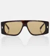 Fendi Ff Squared Rectangular Sunglasses In Red