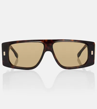 Fendi Ff Squared Rectangular Sunglasses In Red