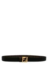Fendi Multicolor Ff Squared Reversible Belt In Black