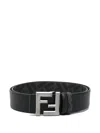 Fendi Ff Squared Reversible Belt In Black