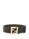 Fendi Ff Squared Reversible Belt In Brown