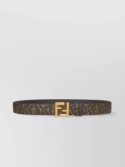 FENDI FF SQUARED REVERSIBLE LEATHER BELT