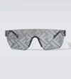 Fendi Ff Squared Shield Sunglasses In Gray