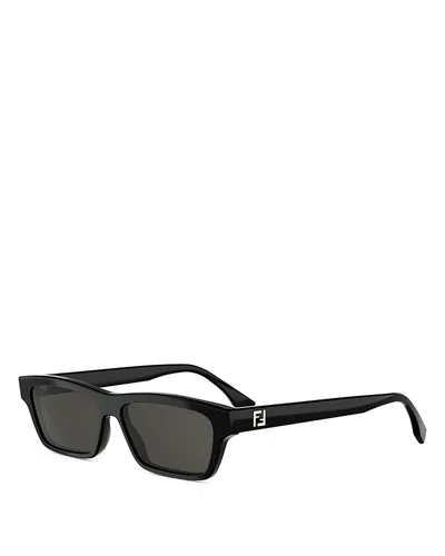 Fendi Ff Squared Sunglasses, 55mm In Burgundy