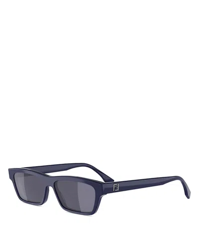 Fendi Ff Squared Sunglasses, 55mm In Burgundy