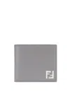 Fendi Ff Squared Wallet In Grey