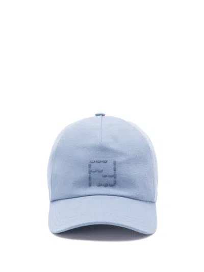 Fendi `ff Stitches` Baseball Hat In Blue