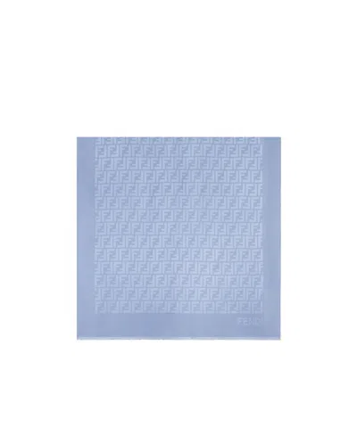 FENDI FENDI ALL-OVER FF MOTIF FRAYED-EDGE SCARF