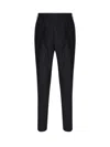 Fendi Ff Stripes Jacquard Wool Trousers In Blue