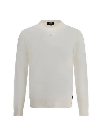 Fendi Ff Sweater In Neutral
