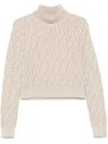 Fendi Women Wool And Cashmere Turtle-neck Jumper In Neutrals