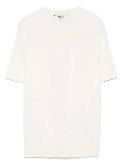 Fendi `ff` Sweater In White