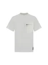 Fendi Ff Chest Pocket Cotton T-shirt In Bianco