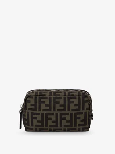 Fendi Ff Technical Fabric Clutch Bag In Purple