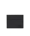 Fendi Black Leather Card Holder In Black