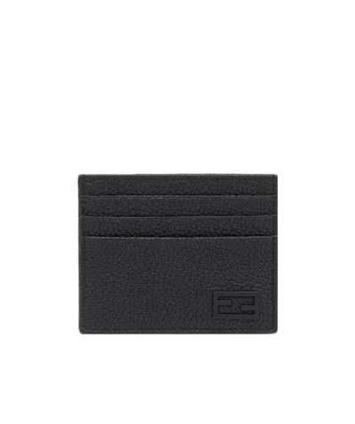 Fendi Black Leather Card Holder