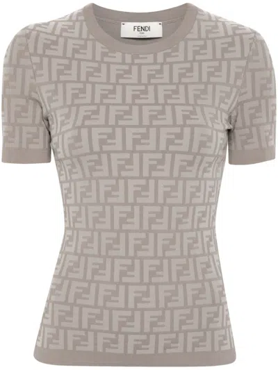 Fendi Ff Top In Grey