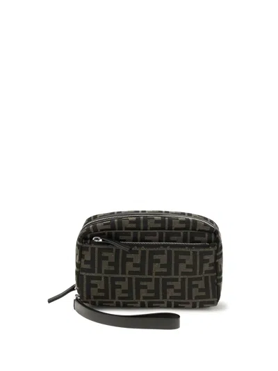 Fendi Ff Travel Wallet In Black