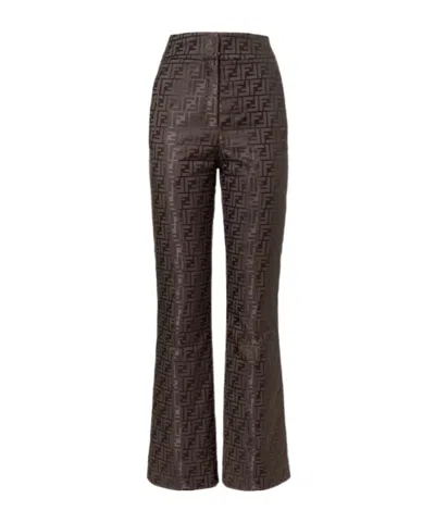 Fendi Ff-motif Ski Pants In Brown