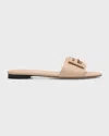 Fendi Signature Ff Baguette Sandals In Beige
