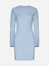 FENDI FF VISCOSE-BLEND KNIT DRESS