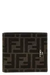 Fendi Ff Jacquard Wallet Men In Black