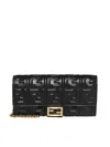 Fendi Women Ff Wallet In Black Nappa Leather In Black