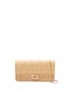 Fendi Continental Baguette Wallets And Card Holders Pink In Beige
