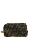 Fendi Beauty Case Small Ff Jacquard Beauty Case In Jacquard Ff Brown In Multi