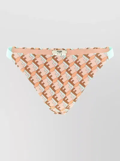 Fendi Ff Waves Low Rise Bikini Briefs In Neutral
