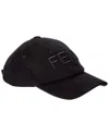 Fendi Ff Wool & Cashmere-blend Baseball Cap In Black