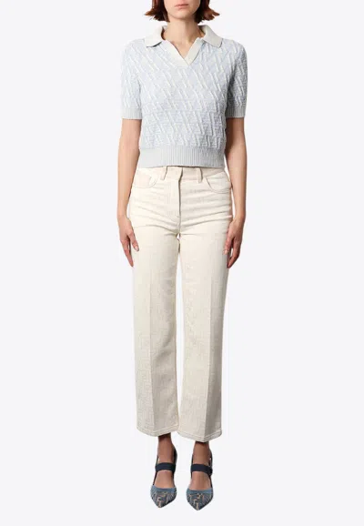 Fendi Ff Wool And Cashmere Polo T-shirt