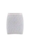 Fendi Wool And Cashmere Mini Skirt Skirts Light Blue In Blue