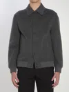 Fendi Men Double Wool Jacket With Ff Detail In Gray
