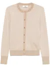 Fendi Ff Wool Cardigan In Brown