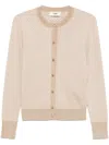 Fendi Ff Wool Cardigan In Brown