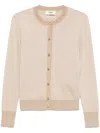 Fendi Ff Wool Cardigan In Neutral