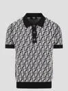Fendi Ff-motif Knitted Polo Shirt