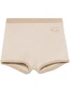 Fendi Ff Wool Shorts In Beige